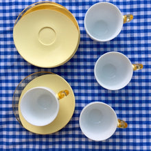 Load image into Gallery viewer, Set of 4 vintage espresso cups &amp; saucers
