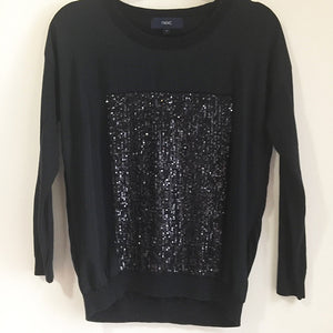 Long-sleeved sequined top | Size: 10
