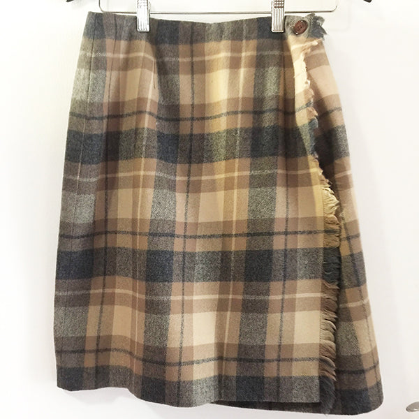 Talbots plaid wool wrap skirt | Size: 4 – My Marvellous Closet