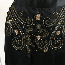 Load image into Gallery viewer, Vintage nineties black silk skirt  | Size: 4
