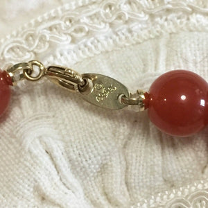 Vintage Trifari red bead necklace