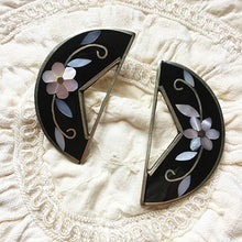 Load image into Gallery viewer, Vintage mother-of-pearl inlaid earrings
