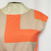 Load image into Gallery viewer, Orange and beige colour blocked dress | US size: 8
